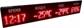 Табло для открытого бассейна с измерением влажности