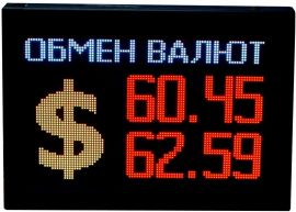 Табло валют с бегущей строкой 680х680 цветное
