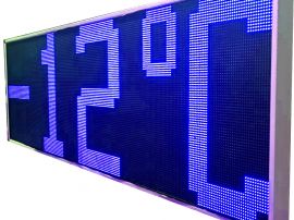 Часы уличные с термометром IT800 синее свечение. С WiFi